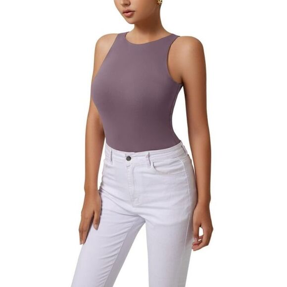 REORIA Tank Bodysuit for Women Halter Neck - New - Picture 3 of 10